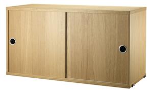 String Komoda String Cabinet With Sliding Doors 78 x 30, oak