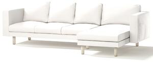 Potah na pohovku IKEA Norsborg 4-místná se šezlongem barva bílá