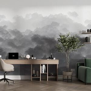 Fototapety Les v mlze, přírodní krajiny, šedá barva, Fototapety akvarel, w01880v3 : uwalls.cz