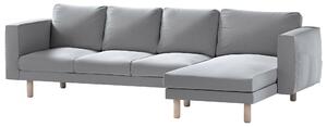 Potah na pohovku IKEA Norsborg 4-místná se šezlongem barva šedá látka sametová