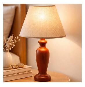 Stolní lampa AMFORA 1xE27/60W/230V hnědá/buk