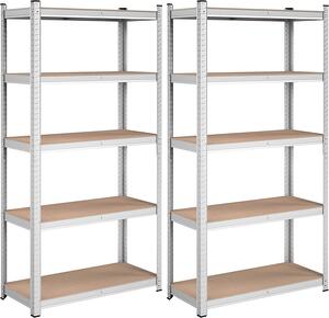 SONGMICS Sada regálů Plutar 2 ks 180 cm hnědá