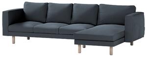 Potah na pohovku IKEA Norsborg 4-místná se šezlongem barva modrá látka pletený vzor