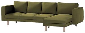 Potah na pohovku IKEA Norsborg 4-místná se šezlongem barva zelená látka pletený vzor