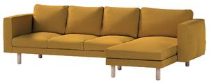 Potah na pohovku IKEA Norsborg 4-místná se šezlongem barva žlutá látka pletený vzor