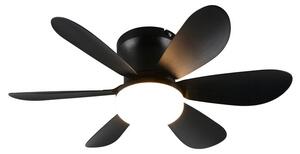 Ventilátor s LED svítidlem LUND černá