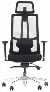 Ergonomické křeslo Stema černé otočné s nastavením látka