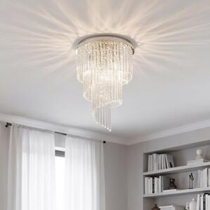 Ideal Lux - Křišťálový přisazený lustr CARLTON 12xE14/40W/230V pr. 50 cm chrom