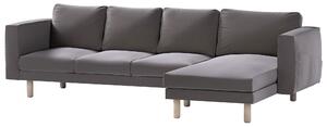 Potah na pohovku IKEA Norsborg 4-místná se šezlongem barva hnědá látka sametová