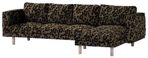 Potah na pohovku IKEA Norsborg 4-místná se šezlongem barva béžová látka pletený vzor, vzorované