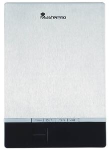 Digitální kuchyňská váha MasterPro BGMP-9058 / 22,5 x 15 cm / 0-5 kg / stříbrná/černá