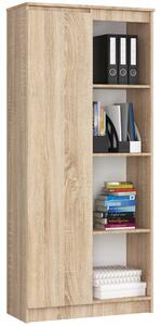Regál Akord R80 1D 4P 80 cm x 180 cm x 35 cm dub sonoma