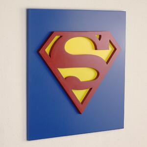 3D dřevěná dekorace sada 4 znaky Superhrdinové