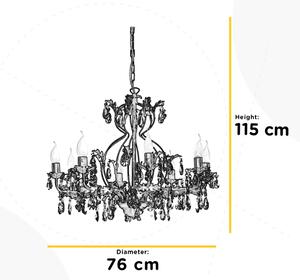 ONLI - Lustr na řetězu TERESA 8xE14/6W/230V bronzová