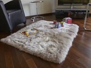 German Huňatý koberec Shaggy / 120 × 60 cm / 100% jehněčí kůže / béžová