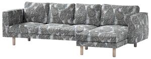 Potah na pohovku IKEA Norsborg 4-místná se šezlongem barva vícebarevná látka pletený vzor, vzorované