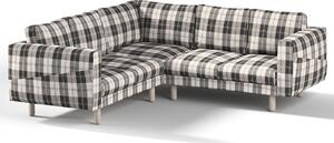 Potah na pohovku IKEA Norsborg rohová 4-místná barva černá látka pletený vzor, vzorované