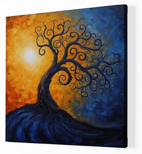 Obraz na plátně - Strom života Sluneční úklon FeelHappy.cz Velikost obrazu: 40 x 40 cm