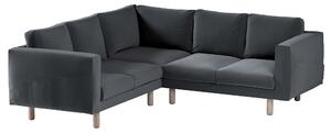 Potah na pohovku IKEA Norsborg rohová 4-místná barva šedá látka sametová
