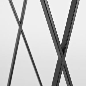 Nordic Design Černý kovový stojací věšák Rosie 175 cm