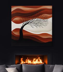 Obraz na plátně - Strom života Silný vítr FeelHappy.cz Velikost obrazu: 40 x 40 cm