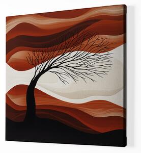 Obraz na plátně - Strom života Silný vítr FeelHappy.cz Velikost obrazu: 60 x 60 cm
