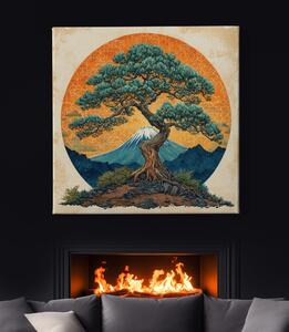 Obraz na plátně - Strom života Síla Japonska FeelHappy.cz Velikost obrazu: 40 x 40 cm