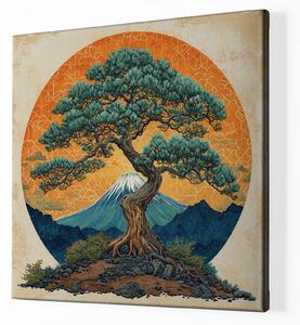 Obraz na plátně - Strom života Síla Japonska FeelHappy.cz Velikost obrazu: 60 x 60 cm