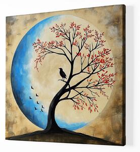 Obraz na plátně - Strom života Ptačí píseň FeelHappy.cz Velikost obrazu: 40 x 40 cm