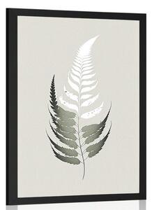 Plakát minimalistický lístek z kapradiny