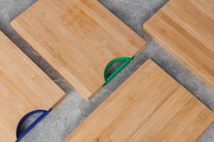 Prkénko z bambusového dřeva United Colors of Benetton 35 x 25 x 1,5 cm / polypropylen / zelená rukojeť