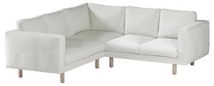 Potah na pohovku IKEA Norsborg rohová 4-místná barva krémová látka pletený vzor