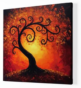 Obraz na plátně - Strom života Zářivý krucánek FeelHappy.cz Velikost obrazu: 100 x 100 cm