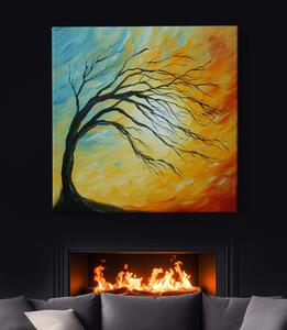 Obraz na plátně - Strom života Plápolání duše FeelHappy.cz Velikost obrazu: 40 x 40 cm