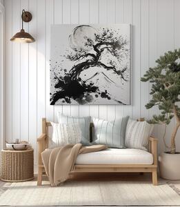 Obraz na plátně - Strom života Japonský minimalismus FeelHappy.cz Velikost obrazu: 40 x 40 cm