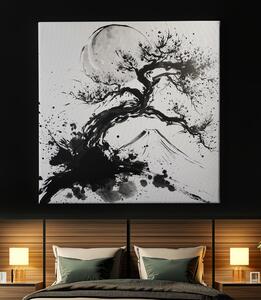 Obraz na plátně - Strom života Japonský minimalismus FeelHappy.cz Velikost obrazu: 40 x 40 cm