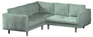 Potah na pohovku IKEA Norsborg rohová 4-místná barva zelená látka pletený vzor, vzorované