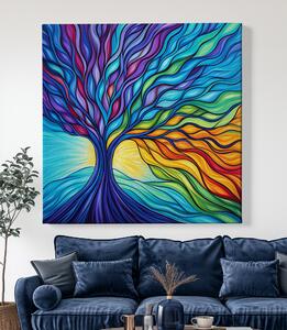 Obraz na plátně - Strom života Vlnité vlasy FeelHappy.cz Velikost obrazu: 40 x 40 cm