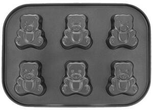 German Nepřilnavá kovová forma na pečení / tvar 6 medvědů