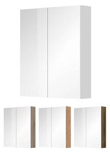 Mereo, Aira, koupelnová galerka 60 cm nebo 80 cm, zrcadlová skříňka, 2x dveře, dub Kronberg, CN716GH