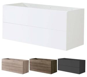 Mereo, Aira, koupelnová skříňka 121 cm, bílá, dub, šedá, CN713S