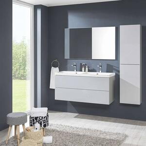 Mereo, Aira, koupelnová skříňka 121 cm, bílá, dub, šedá, CN723S