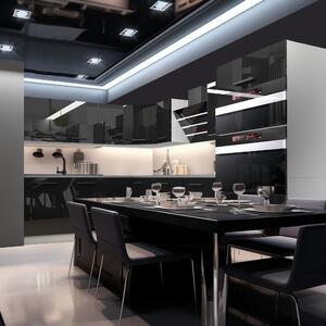 Kuchyňská linka Belini Premium Full Version 420 cm černý lesk s pracovní deskou MELANIE