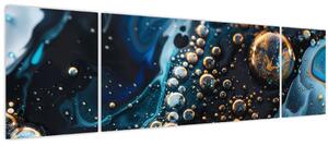 Obraz - Inkoustové kapky (170x50 cm)