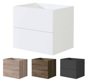 Mereo, Aira, koupelnová skříňka 61 cm, bílá, dub, šedá, CN740S