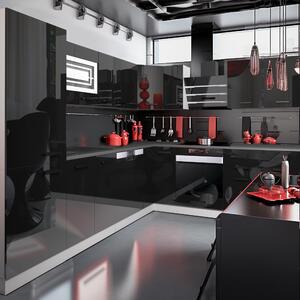 Kuchyňská linka Belini Premium Full Version 520 cm černý lesk s pracovní deskou JULIE