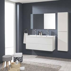 Mereo, Aira, koupelnová skříňka s keramickým umyvadlem 61 cm, bílá, dub, šedá, CN710