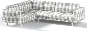 Potah na pohovku IKEA Norsborg rohová 5-místná barva šedá látka pletený vzor, vzorované