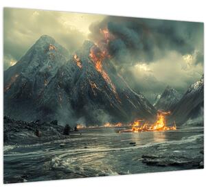 Obraz - Erupce sopky (70x50 cm)