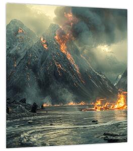 Obraz - Erupce sopky (30x30 cm)
